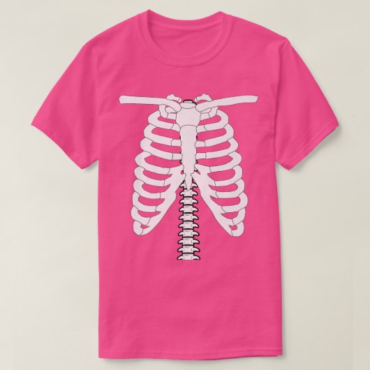 Skeleton Rib Cage Halloween Costume  Tシャツ (デザイン正面)
