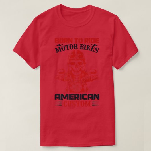Skeleton Rider Motorcycle Rider Tシャツ (デザイン正面)