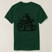 Skeleton Riding A Voodoo Motorcycle Wild Dark Arts Tシャツ (デザイン正面)