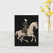 Skeleton Riding Horse Cowboy Horse Lover Halloween カード (黄色い花)