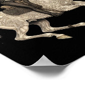 Skeleton Riding Horse Cowboy Horse Lover Halloween ポスター (角)