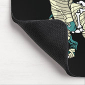 Skeleton Riding Mummy Dinosaur T Rex Halloween Fun マウスパッド (コーナー)