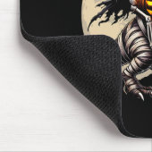 Skeleton Riding Mummy Dinosaur T Rex Pumpkin Funny マウスパッド (コーナー)