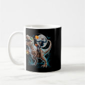 Skeleton Riding Mummy Pumpkin T Rex Dinosaur Funny コーヒーマグカップ (左)