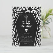 Skeleton RIP Twenties 20s Funny 30th Birthday 招待状 (スタンド正面)