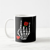 Skeleton Rock Band Punk Rocker Valentines Day Men  コーヒーマグカップ (左)