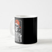 Skeleton Rock Hand Halloween Costume Cool Rock Mus コーヒーマグカップ (正面左)