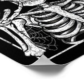 Skeleton Rock Hand Halloween Costume Cool Rock Mus ポスター (角)