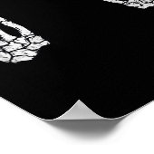 Skeleton Rock Hand Lazy Halloween Costume Cool Bon ポスター (角)