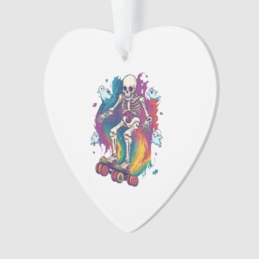 Skeleton Roller Skater オーナメント (正面)