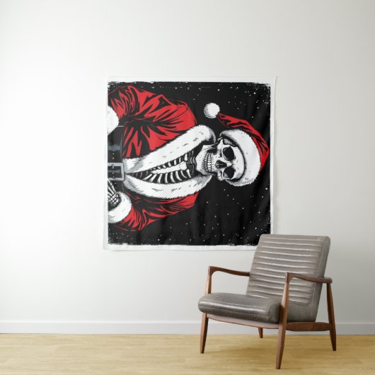 Skeleton Santa タペストリー (インサイチュ(横))