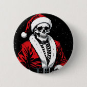 Skeleton Santa 缶バッジ (正面)