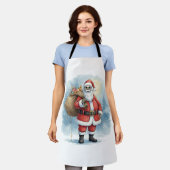 Skeleton Santa Claus エプロン (着用した状態)