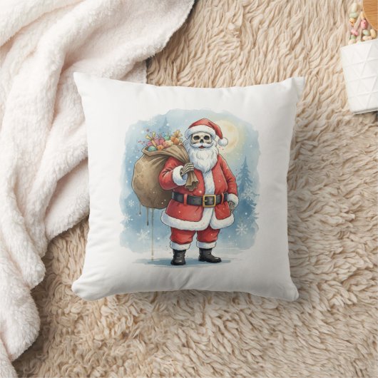 Skeleton Santa Claus クッション (ブランケット)