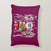 **Skeleton Santa Party – Funny 3D Christmas Skelet アクセントクッション (裏面(縦))