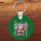 **Skeleton Santa Party – Funny 3D Christmas Skelet キーホルダー (裏面)