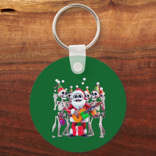 **Skeleton Santa Party – Funny 3D Christmas Skelet キーホルダー (裏面)