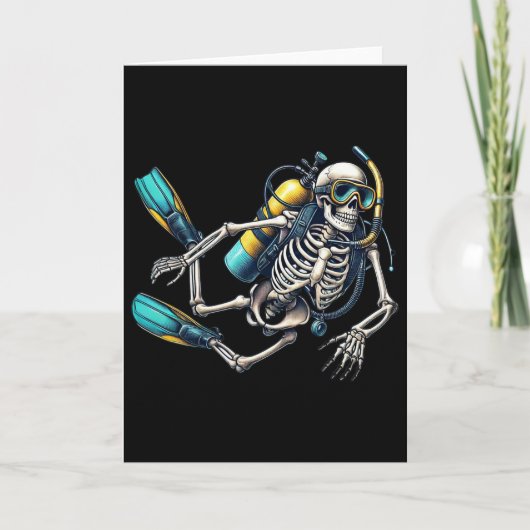 Skeleton Scu Diving Halloween Skeleton Scu Diver  カード (正面)