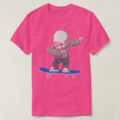 Skeleton Skateboard Dabbing Skate Skeleton  Tシャツ (デザイン正面)