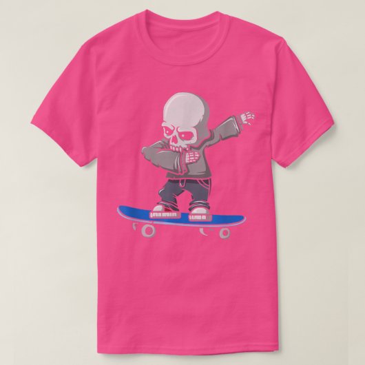 Skeleton Skateboard Dabbing Skate Skeleton  Tシャツ (デザイン正面)