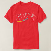 Skeleton Skateboarding Pumpkin Jackolantern Hallow Tシャツ (デザイン正面)