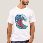 Skeleton Skating T-Shirt – Funny Skateboarding Ske Tシャツ (正面)