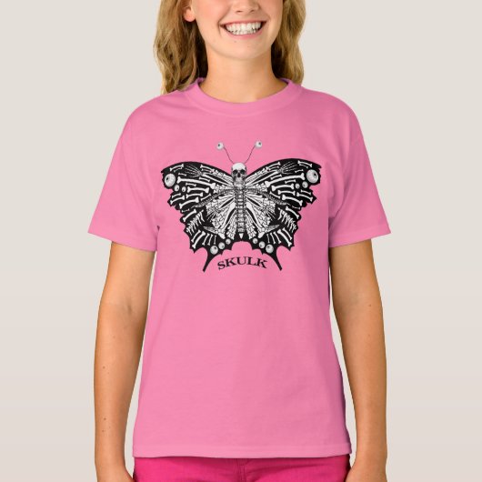 SKELETON - Skulk butterfly Tシャツ (正面)
