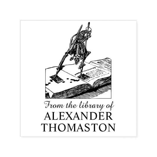 Skeleton Stilts歩くブックライブラリ名 セルフインキングスタンプ (デザイン)