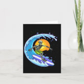 Skeleton Surfer Halloween Costume Mens Womens Kids カード (正面)