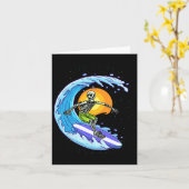 Skeleton Surfer Halloween Costume Mens Womens Kids カード (黄色い花)