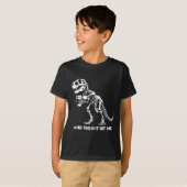 Skeleton T-rex Dinosaur Halloween Men Women Funny  Tシャツ (正面フル)