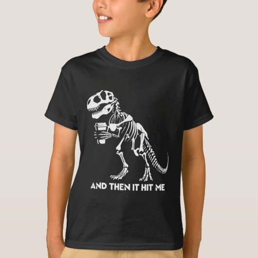 Skeleton T-rex Dinosaur Halloween Men Women Funny  Tシャツ (正面)