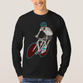 Skeleton that drives a road bike tシャツ (正面)