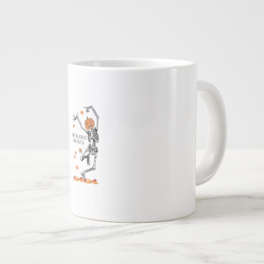 Skeleton Tis The Season For Pilates Meditation Hal ジャンボコーヒーマグカップ (正面右)