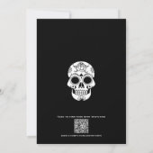 Skeleton Toasts Wine Simple Fun Halloween  招待状 (裏面)