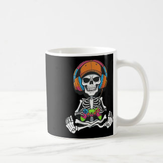 Skeleton Video Game Halloween Gaming Gamer Boys Me コーヒーマグカップ