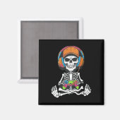 Skeleton Video Game Halloween Gaming Gamer Boys Me マグネット (正面/裏面)
