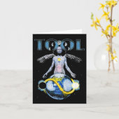 Skeleton Vintage Tool Shake Handyma Sarcastic Musi カード (黄色い花)