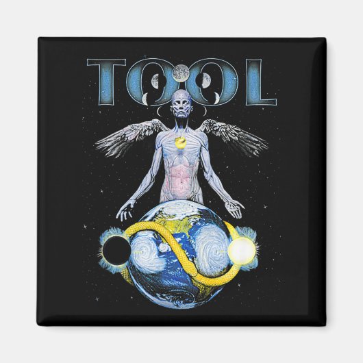 Skeleton Vintage Tool Shake Handyma Sarcastic Musi マグネット (正面)