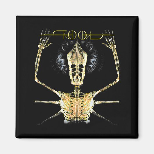 Skeleton Vintage Tool Shake Handyma Sarcastic Musi マグネット (正面)