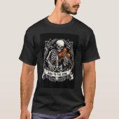 Skeleton Violin Player Bach to the Bone Music Pun Tシャツ (正面)