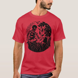 Skeleton Watering Garden  Funny Gardening  Tシャツ