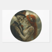 Skeleton Wedding Couple Decoupage Paper   ラッピングペーパーシート (正面2)