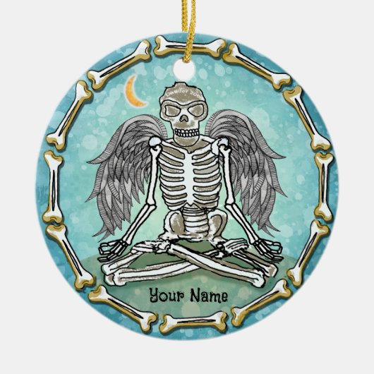 Skeleton Wings セラミックオーナメント (正面)
