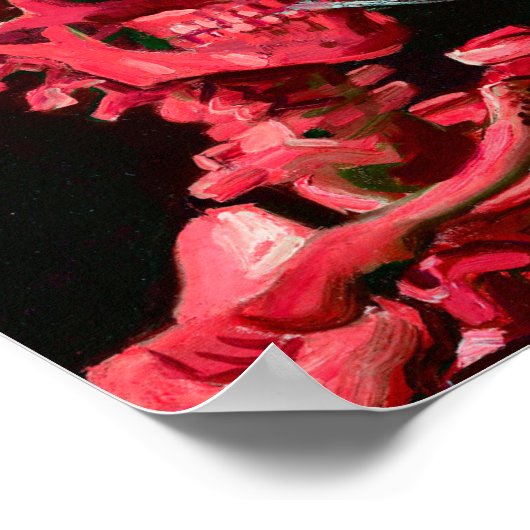 Skeleton with Burning Scathibco by Vanゴッホ ポスター (角)