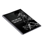 Skeleton with Santa hat. Customizable ノートブック (右側)