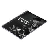 Skeleton with Santa hat. Customizable ノートブック (左側)