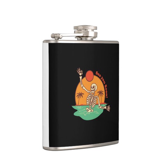 Skeleton with See You on a フラスク (右)