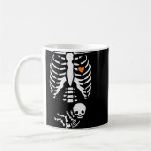 Skeleton Xray Halloween Costume Pregnant Women Mom コーヒーマグカップ (左)