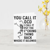 Skeleton You Call It Ocd I Call It Put The Fcking  カード (黄色い花)